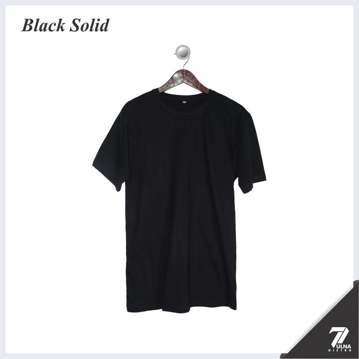 Gambar baju kaos polos distro bandung BLACK SOLID(hitam solid) - Hitam, S dari Zulna.distro undefined Tokopedia
