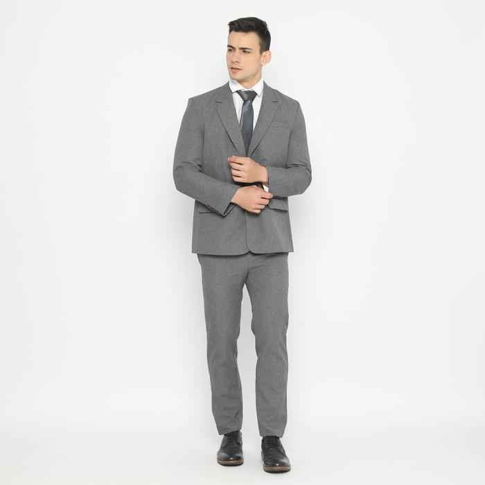 Gambar Code Male Jas Kancing 2 Wool Touch Abu Muda Slimfit - Bar Abu Muda, XS dari Code Male undefined Tokopedia