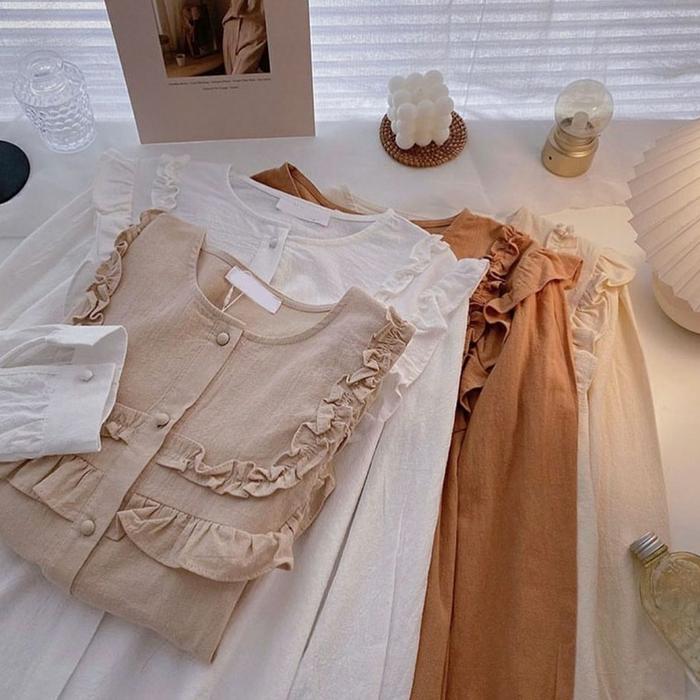 Gambar ASTERA BLOUSE ALA KOREA KEMEJA BLOUSE WANITA - Milo dari linala_id undefined Tokopedia