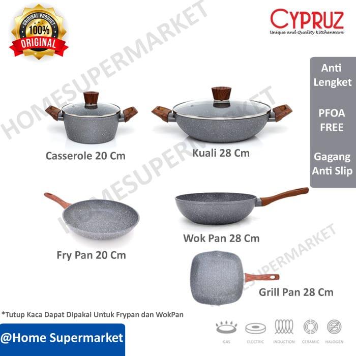 Gambar Panci Set Keramik Granite Kuali Marble Paket Panci Hari Raya Lebaran - Cypruz HS-G, Pink dari Homesupermart_NEW undefined Tokopedia