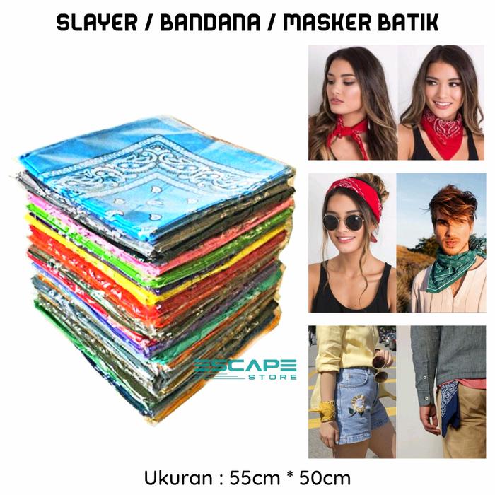 Gambar Slayer Motif Batik Multifungsi Penutup Debu Masker bandana Syal PART2 - Biru Muda dari Escape Store undefined Tokopedia