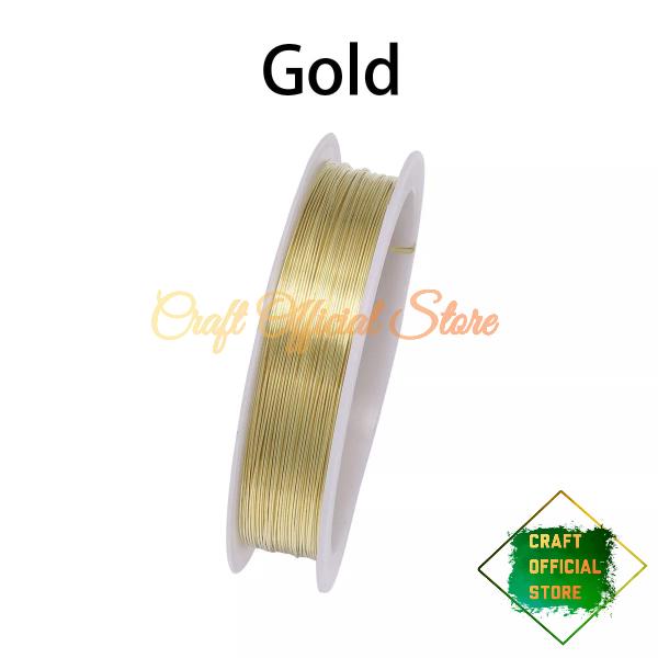 Gambar 1 Roll Kawat Tembaga Aksesoris 0.3/0.4/0.5 Kawat Manik Manik Kerajinan - Gold, 0.5mm dari Craft Official Store undefined 4 Tokopedia