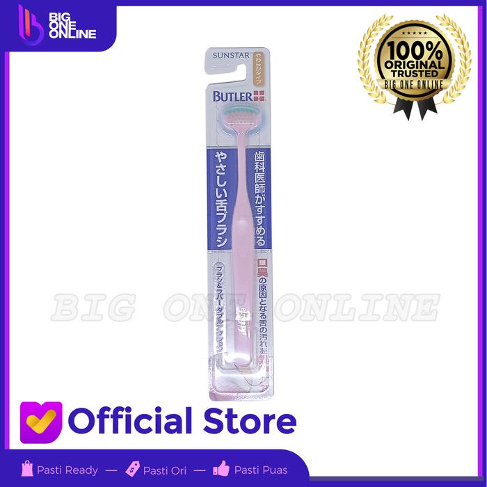 Gambar Pembersih Lidah GUM, GUM Butler Tongue Cleaner, Sikat Lidah Butler - Merah Muda dari Big One Online undefined Tokopedia