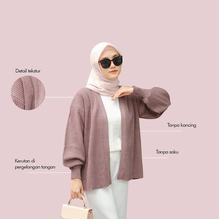Gambar Cardigan Rajut H*M - Oversize Cardigan - Nolab-Burgundy dari Grosir olshop Bandung undefined Tokopedia