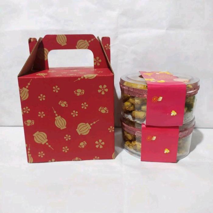 Gambar Gable box lebaran kue kering toples 500gram - merah lampion dari Art and Dessert undefined Tokopedia