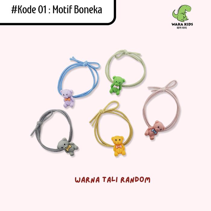 Gambar Wakakids Ikat Rambut Anak Perempuan Karet Motif Karakter 3D - 01 Boneka dari Wakakids undefined Tokopedia