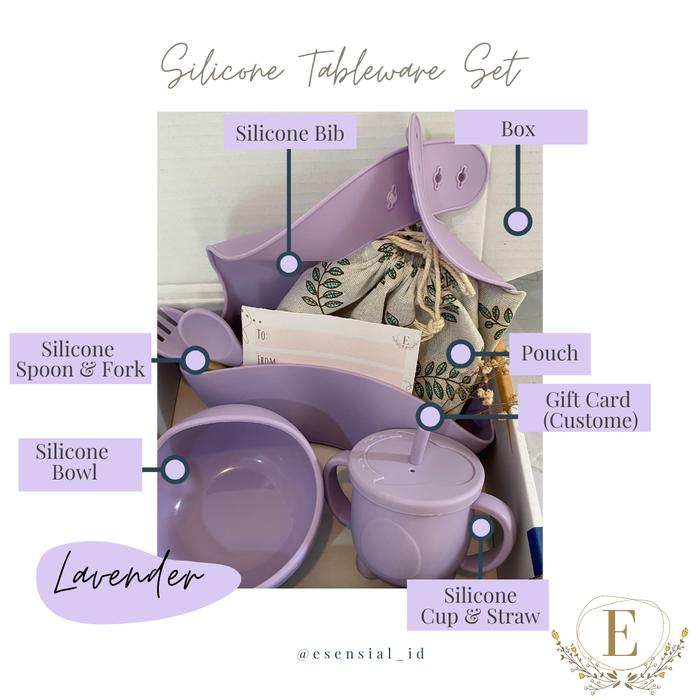 Gambar baby tableware feeding set silicone food grade - lavender dari invitationtoplay_id undefined Tokopedia