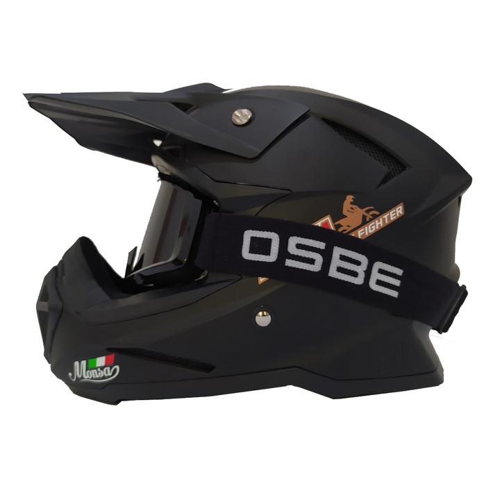 Gambar Helm Cross motor Trail Downhill Original JPN Monsa SNI - Hitam Doff, Helm Saja dari yohelmet undefined Tokopedia