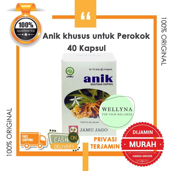 Gambar Kapsul Anik Obat Herbal untuk Meredakan Tenggorokan Gatal & Radang dari Wellyna undefined Tokopedia