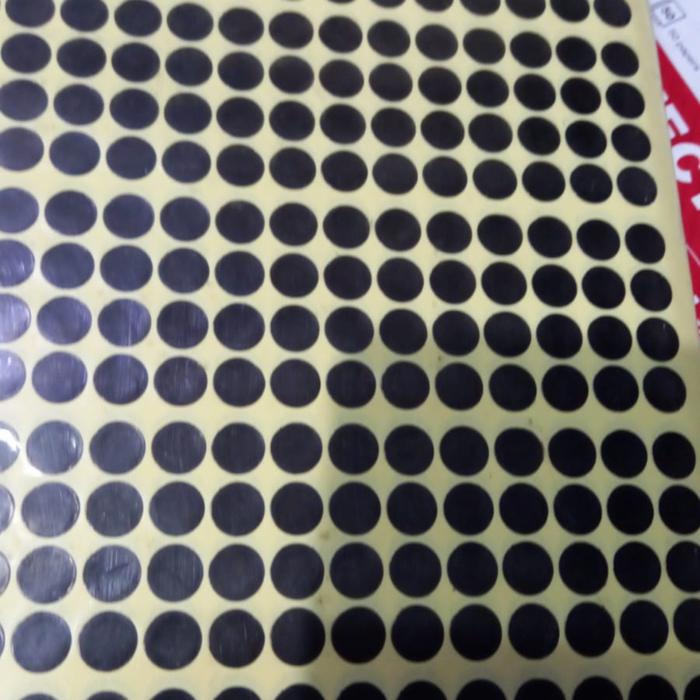 Gambar 50 lembar Label Sticker Warna Bulat 10 mm 1 cm / pak isi 50 lembar - Hitam dari Mulia Karya MK undefined Tokopedia