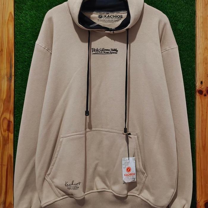 Gambar Sweater Hoodie Pria Wanita Original Brand Bandung Warna Cream Jumbo - CreamKubusBeach, XL dari Deramda_Store undefined Tokopedia
