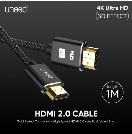 Gambar UNEED Kabel HDMI 2.0 4K 3D UHD High Speed Quality - UCB301 - 1 METER dari specialdealshop undefined Tokopedia