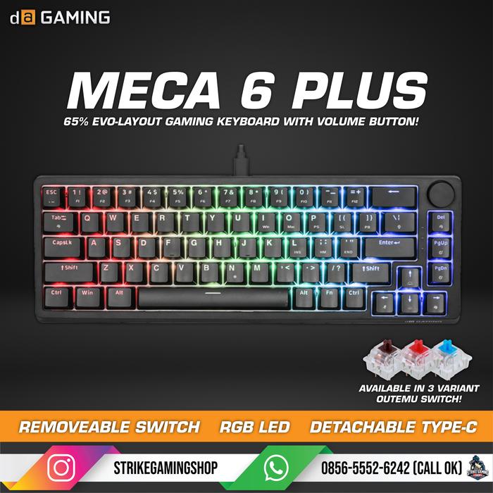 Gambar DIGITAL ALLIANCE MECA 6 PLUS RGB MECHANICAL GAMING KEYBOARD - RED SWITCH dari StrikeGamingShop undefined Tokopedia