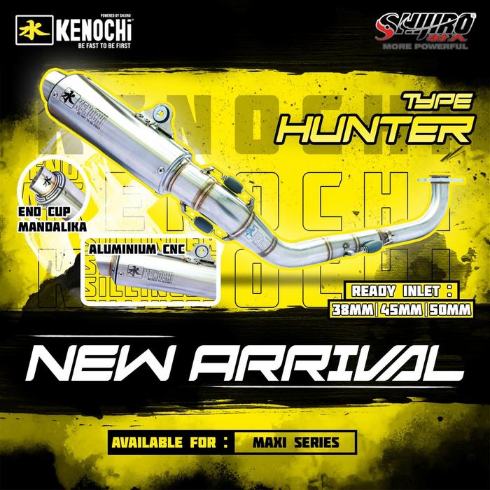 Gambar EXHAUST SYSTEM KENOCHI RACING for N-MAX,AEROX type HUNTER - inlet 45 mm, AEROX OLD dari Shijiro Racing Store One undefined Tokopedia
