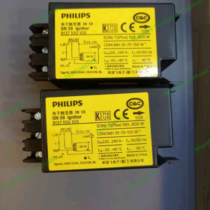 Jual Stater Philips ignitor SN 58 buat lampu SON/SONT 70W,150W,250W