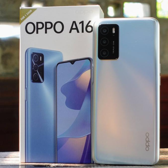 Gambar OPPO A16 RAM 4/64 BATERAI 5000 mAh - silver dari Hay_Lin undefined Tokopedia