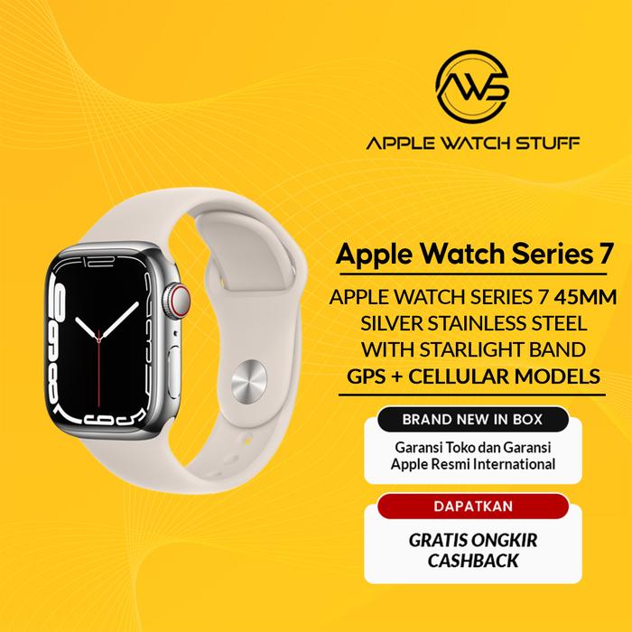 Jual Apple Watch Series 7 45mm Silver 