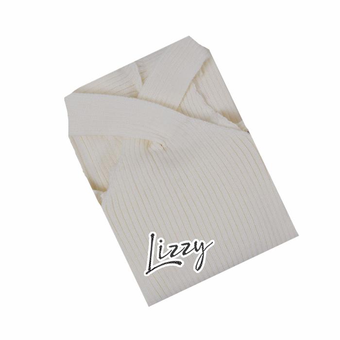 Gambar LIZZY OUTFIT ELvan Top Sexy Knit - Off White dari LizzyOutfit undefined Tokopedia