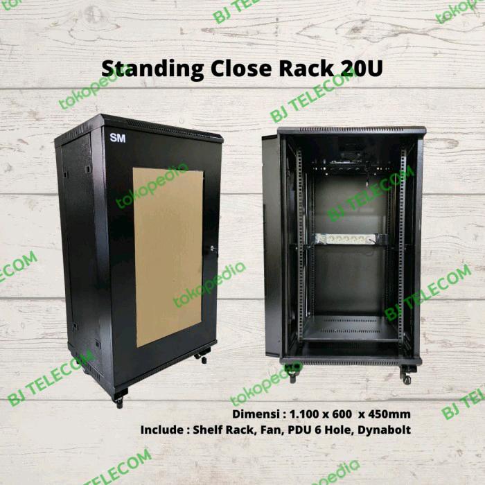 Jual standing close rack 20u / close rack 20 u / rack server 20 u ...