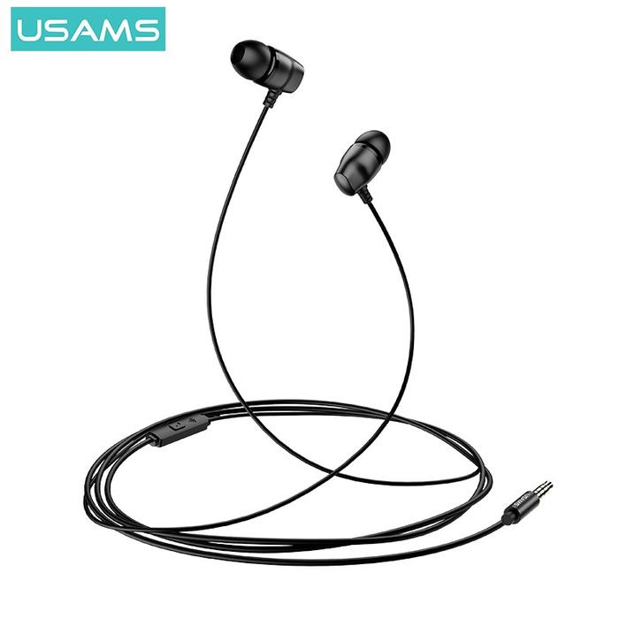 Gambar USAMS EP36 Kabel Headset Earphone Stereo Jack Audio 3.5mm Call Music - Hitam dari GADVENTIA undefined Tokopedia