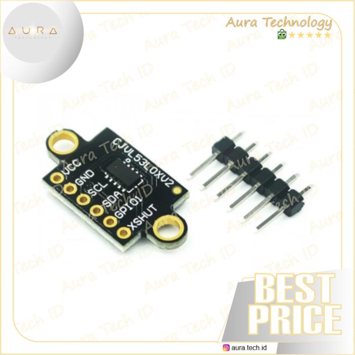 Gambar Sensor Jarak VL53L0X Distance Laser Sonar Lidar Arduino GY-510 ToF - Hitam dari Aura Tech ID undefined Tokopedia