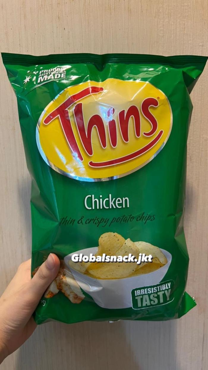Gambar THINS POTATO CHIPS ORIGINAL / SOUR CREAM CHIVES / SALT & VINEGAR - CHICKEN dari Globalsnackjkt undefined Tokopedia