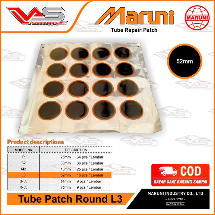 Gambar Tambal Tip Top Maruni ukuran 52mm isi 16pcs dari VASautosupply undefined Tokopedia