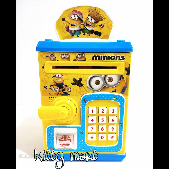 Gambar mainan anak celengan mini atm brankas hello kitty - minions dari KITTY MART undefined Tokopedia