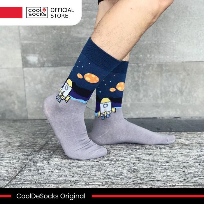 Gambar CoolDeSocks Original | Kaos Kaki Motif - Spaceship Landing dari CoolDeSocks undefined Tokopedia