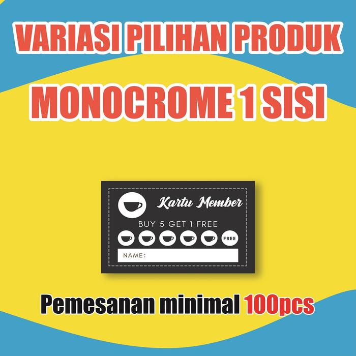 Gambar Cetak Kartu Member / Kartu Diskon / Kartu Stamp / Kartu Promosi MURAH - 1 sisi, Hitam, Desain Sendiri dari deeprint indonesia undefined Tokopedia