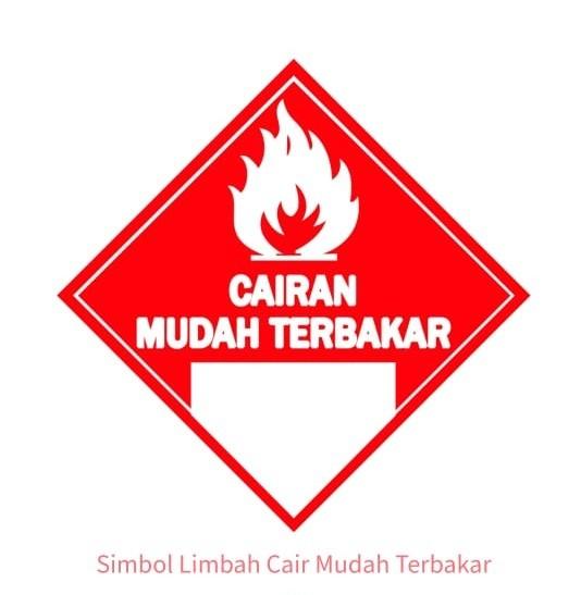Gambar STIKER SIMBOL LABEL K3 /STIKER LIMBAH B3 HAZMAT CAIRAN MUDAH TERBAKAR dari Henpro Fire Safety undefined Tokopedia