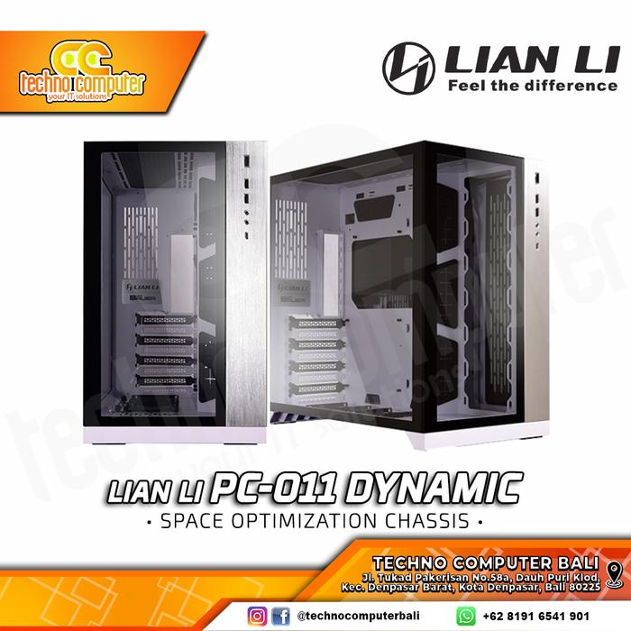 Gambar LIAN LI PC O11 Dynamic - Tempered Glass Dual Chamber - Putih dari Techno Computer Bali undefined Tokopedia
