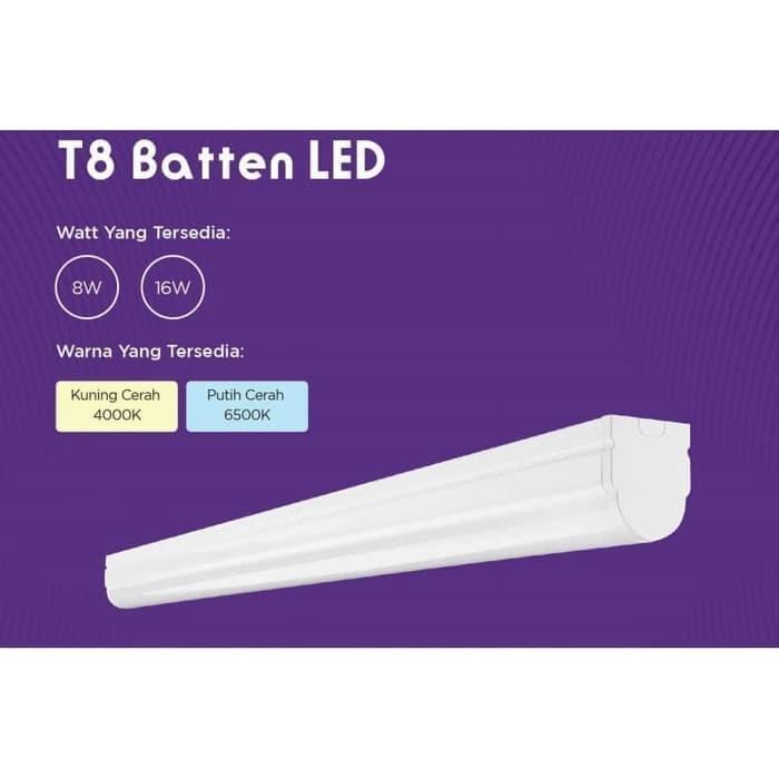 Gambar Lampu TL LED ECOLINK T8 Batten Neon 8w 16w 8 watt 16 w TL8 60cm 120cm - 8, Kuning dari Wijaya Global Elektronik undefined Tokopedia