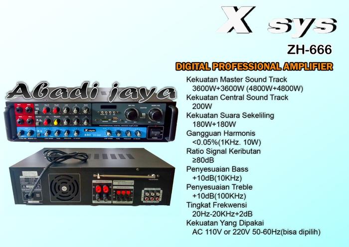 Gambar amplifier ampli x sys zh 666 xsys zh666 original dari Abadijaya215 undefined Tokopedia