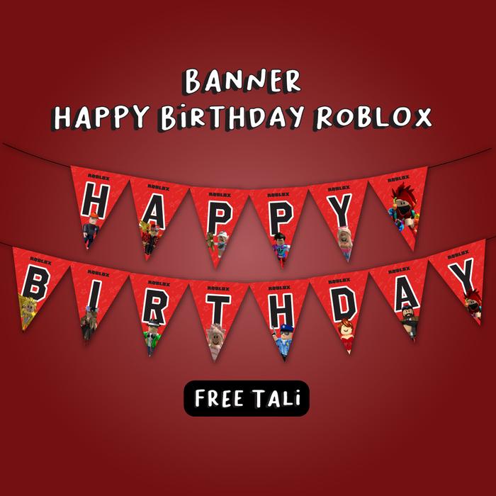 Gambar PAKET DEKORASI ROBLOX HBD HAPPY BIRTHDAY HIASAN DEKORASI ULANG TAHUN - Banner dari Scarllet Party undefined Tokopedia