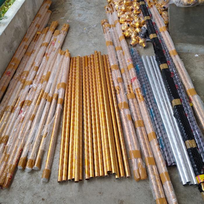 Gambar Pipa batang gorden fullset Pipa gorden Pipa korden 1 meter Batang gold - Kuning, 50cm fulset dari shanumbara grosir undefined Tokopedia