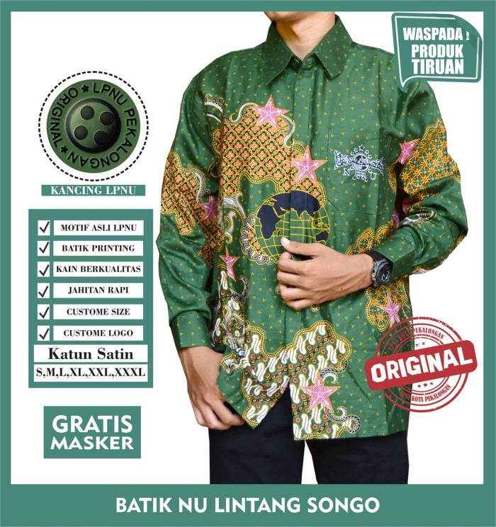 Gambar Kemeja NU Nahdlatul ulama Lintang Songo Kain satin - M dari Toko NU67 undefined Tokopedia