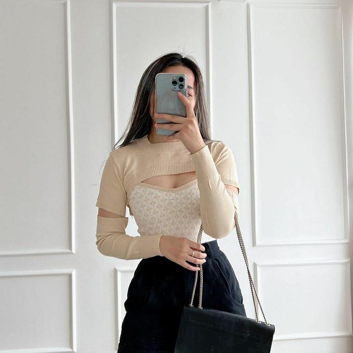 Gambar Fashion Wanita - inner dan tanktop - Casual blouse - Cream, allsz sd Lkcl dari Fashionableindo undefined Tokopedia