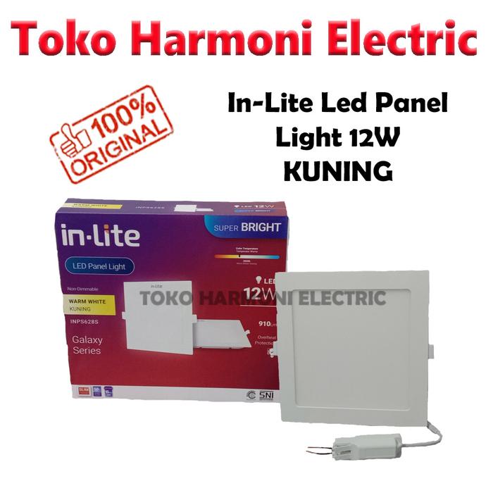 Gambar INLITE Downlight Panel Light LED Inbow 12W Kotak INPS628S - Kuning dari Harmoni Elektrik undefined Tokopedia