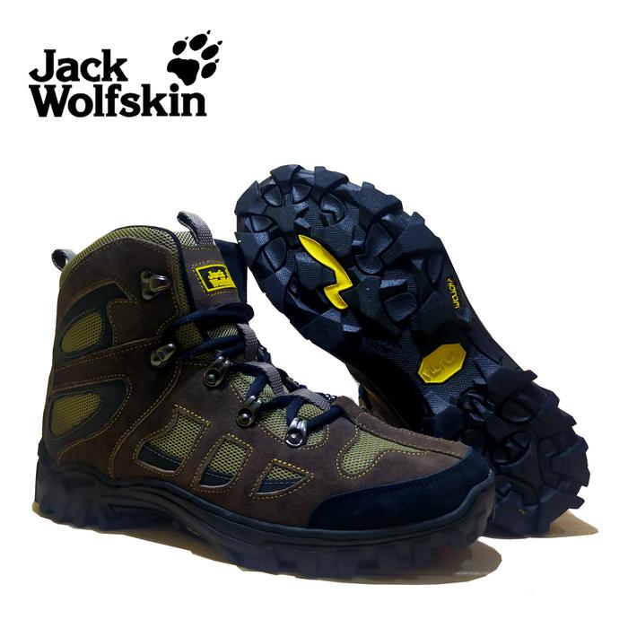 Gambar Sepatu gunung pria sepatu hiking pria Jackwolfskin Outdoor Ful Kancing - Cokelat, 39 dari Familysport93 undefined Tokopedia