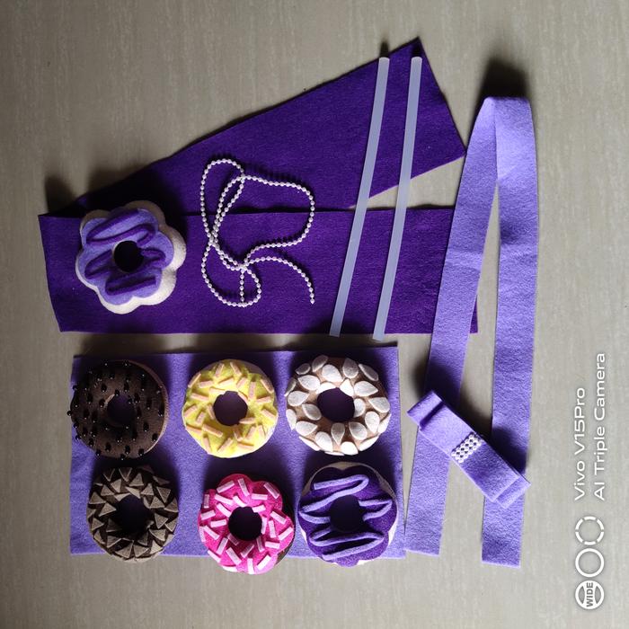 Gambar Paket DIY Kerajinan Tangan Prakarya Box Tissue Flanel DONAT UNGU Murah - Kotak Tissue dari Thita Shop undefined 5 Tokopedia