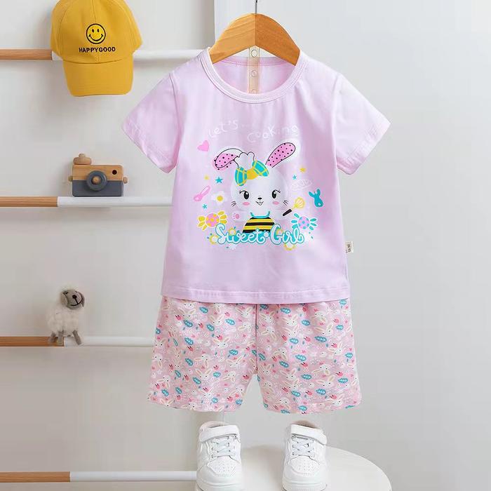 Gambar LS Baju Setelan Rumah Anak Perempuan / Piyama Baju Tidur Import Anak - A12, sz 60 (1-2th) dari VON_NEW undefined Tokopedia
