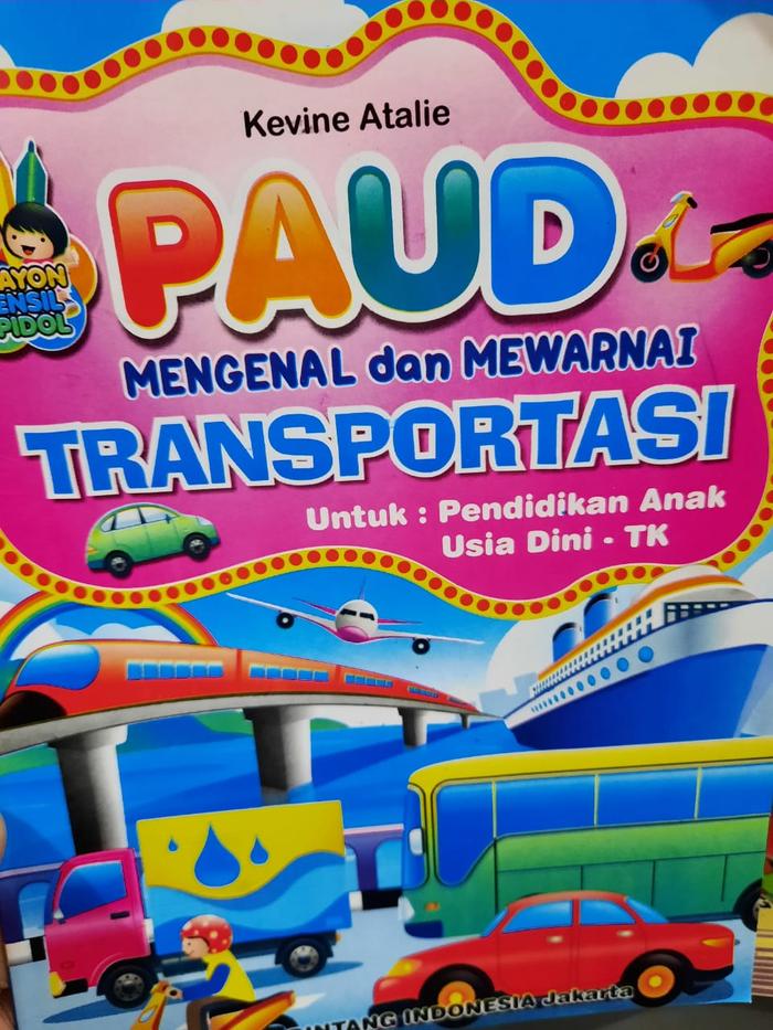 Gambar Buku Mewarnai Anak TK dan Paud Mengenal dan Mewarnai/ HVS - TRANSPORTASI dari Toko Buku dan Stationery undefined Tokopedia