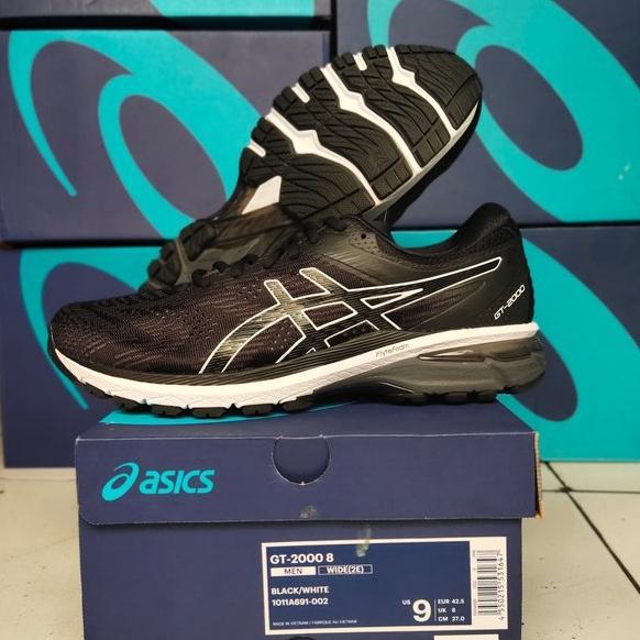 Gambar Sepatu voli badminton asics GT-2000 8 MEN black original - BLACK WHITE, 42 dari khannsahumaira undefined Tokopedia