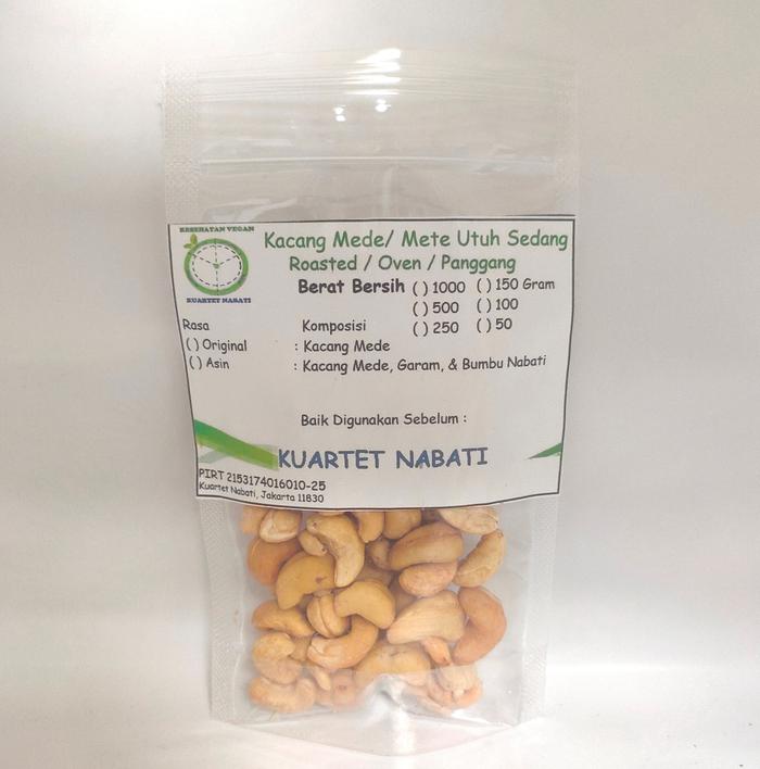 Gambar 50gr Mede Roasted / Kacang Mede - Mete Sulawesi - Super dg Varian Rasa - Original dari Minimarket Kesehatan Vegan undefined Tokopedia