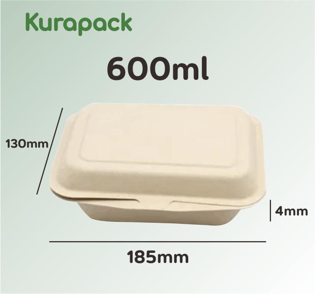 Jual Degradable Bagasse Sugarcane Lunchbox Clamshell Eco friendly ...