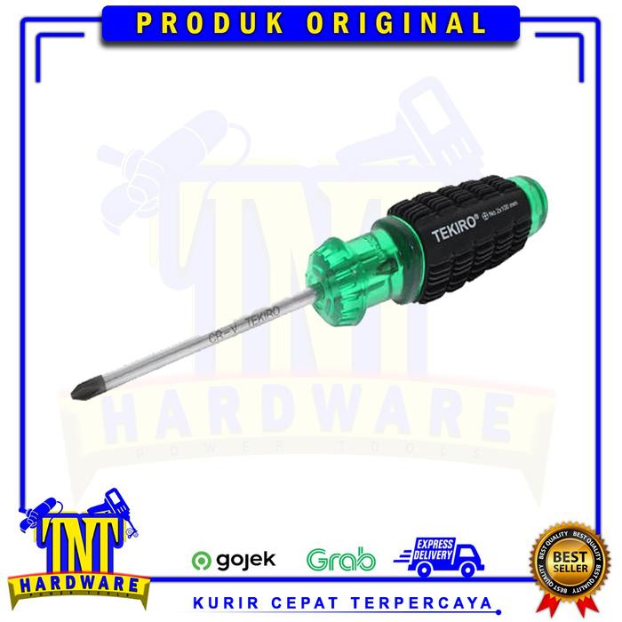 Gambar Tekiro Obeng Gagang Karet Plus (+) PH2 x 100 mm SD-CG0852 dari TNT HARDWARE. undefined Tokopedia