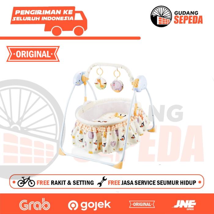 Tempat Tidur Ayunan ZX1804 SPACE BABY Baby Cradle Electric Auto Swing  Cream di Sepeda Dan Motor Listrik Tokopedia