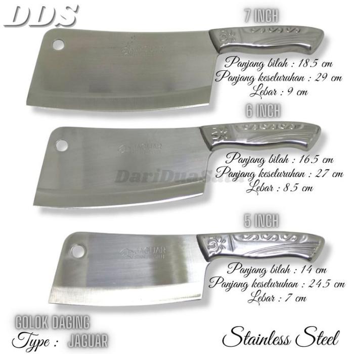 Gambar Rapa Golok Pisau Daging Cincang Tulang Stainless Golok Jaguar - 5in dari RatuMama undefined 5 Tokopedia