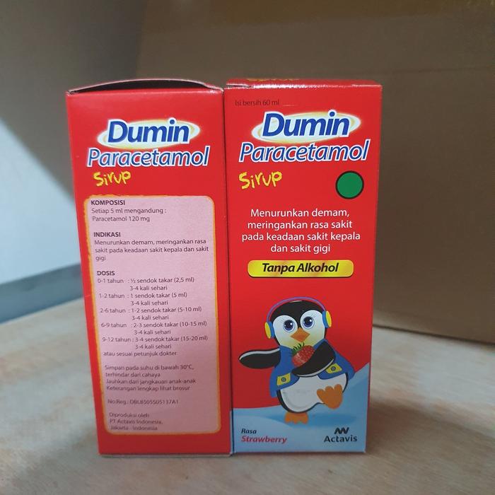 Gambar Dumin Paracetamol sirup 60 ml obat turun panas demam anak dari Bali Healthy & Happiness undefined Tokopedia